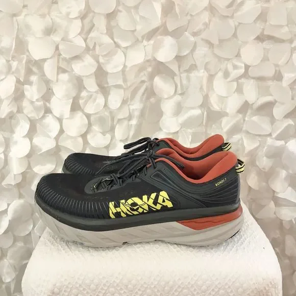 Hoka One One BONDI 7 Mens 13EE 2E Dark Grey Running Sneakers Shoes *No INSOLES* - Picture 4 of 11